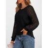 imageAUTOMET Womens Long Sleeve Work Shirts Lace Trendy Dressy Tops Fall Fashion Lightweight Sweaters Business Casual BlousesBlack