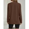 imageAUTOMET Womens Oversized Long Sleeve Shirts Fall Trendy Tops Fashion Gym Baggy Basic Casual Loose Fit Workout Y2k ClothesChocolatebrown