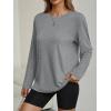 imageAUTOMET Womens Oversized Long Sleeve Shirts Fall Trendy Tops Fashion Gym Baggy Basic Casual Loose Fit Workout Y2k ClothesGrey