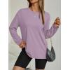 imageAUTOMET Womens Oversized Long Sleeve Shirts Fall Trendy Tops Fashion Gym Baggy Basic Casual Loose Fit Workout Y2k ClothesPinkpurple