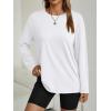 imageAUTOMET Womens Oversized Long Sleeve Shirts Fall Trendy Tops Fashion Gym Baggy Basic Casual Loose Fit Workout Y2k ClothesWhite