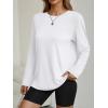 imageAUTOMET Womens Oversized Long Sleeve Shirts Fall Trendy Tops Fashion Gym Baggy Basic Casual Loose Fit Workout Y2k ClothesWhite