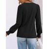 imageAUTOMET Womens TShirts Long Sleeve Tops V Neck Blouses Dressy Business Casual Fall Fashion 2025 Trendy Outfit Winter ClothesBlack