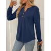 imageAUTOMET Womens Tops Long Sleeve Shirts Fall Fashion Clothes Henley Dressy Casual Blouses Trendy 2025Navy