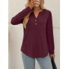 imageAUTOMET Womens Tops Long Sleeve Shirts Fall Fashion Clothes Henley Dressy Casual Blouses Trendy 2025Winered