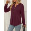 imageAUTOMET Womens Tops Long Sleeve Shirts Fall Fashion Clothes Henley Dressy Casual Blouses Trendy 2025Winered
