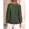 imageAUTOMET Womens Tops Long Sleeve TShirts Lace Business Dressy Casual Blouses Fall Fashion 2025 Trendy Outfits Winter ClothesArmygreen