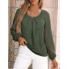 imageAUTOMET Womens Tops Long Sleeve TShirts Lace Business Dressy Casual Blouses Fall Fashion 2025 Trendy Outfits Winter ClothesArmygreen