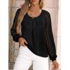 imageAUTOMET Womens Tops Long Sleeve TShirts Lace Business Dressy Casual Blouses Fall Fashion 2025 Trendy Outfits Winter ClothesBlack