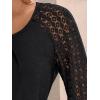 imageAUTOMET Womens Tops Long Sleeve TShirts Lace Business Dressy Casual Blouses Fall Fashion 2025 Trendy Outfits Winter ClothesBlack
