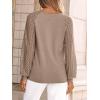 imageAUTOMET Womens Tops Long Sleeve TShirts Lace Business Dressy Casual Blouses Fall Fashion 2025 Trendy Outfits Winter ClothesKhaki