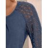 imageAUTOMET Womens Tops Long Sleeve TShirts Lace Business Dressy Casual Blouses Fall Fashion 2025 Trendy Outfits Winter ClothesNavy