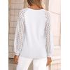 imageAUTOMET Womens Tops Long Sleeve TShirts Lace Business Dressy Casual Blouses Fall Fashion 2025 Trendy Outfits Winter ClothesWhite