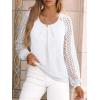 imageAUTOMET Womens Tops Long Sleeve TShirts Lace Business Dressy Casual Blouses Fall Fashion 2025 Trendy Outfits Winter ClothesWhite