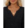 imageAUTOMET Womens V Neck Long Sleeve Shirts Casual Lightweight Tunic Sweaters Fall Fashion Tops Trendy Dressy Clothes 2025Black