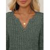 imageAUTOMET Womens V Neck Long Sleeve Shirts Casual Lightweight Tunic Sweaters Fall Fashion Tops Trendy Dressy Clothes 2025Green