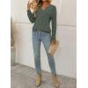 imageAUTOMET Womens V Neck Long Sleeve Shirts Casual Lightweight Tunic Sweaters Fall Fashion Tops Trendy Dressy Clothes 2025Green