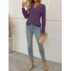 imageAUTOMET Womens V Neck Long Sleeve Shirts Casual Lightweight Tunic Sweaters Fall Fashion Tops Trendy Dressy Clothes 2025Purple