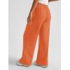 imageAUTOMET Womens Wide Leg Sweatpants Baggy Lounge Travel Pants Fall Fashion Outfits 2025 Winter Clothes JoggersOrange