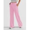 imageAUTOMET Womens Wide Leg Sweatpants Baggy Lounge Travel Pants Fall Fashion Outfits 2025 Winter Clothes JoggersPink