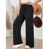 imageAUTOMET Womes Pajama Pants Wide Leg Comfy Casual Lounge Yoga Pants High Waisted Drawstring Bottoms Fall Trendy 2025Black