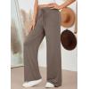 imageAUTOMET Womes Pajama Pants Wide Leg Comfy Casual Lounge Yoga Pants High Waisted Drawstring Bottoms Fall Trendy 2025Coffeegrey