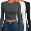 imageAUTOMET 3 Pack Womens Long Sleeve Shirts Y2K Going Out Crop Tops Cute Basic Slim Fitted Fall Fashion Outfits 2025 ClothesGreywhiteblack