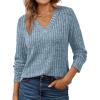 imageAUTOMET Long Sleeve Shirts Womens Tops Fall Fashion Business Casual Outfits 2025 V Neck T Shirts Sweaters TrendyLightblue