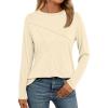 imageAUTOMET Long Sleeve Shirts for Women Basic Business Casual Tops Work Clothes 2025 Fall Fashion OutfitsCream