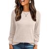 imageAUTOMET Long Sleeve Shirts for Women Fall Lightweight Sweaters Business Dressy Casual Tops Winter TrendyBeige