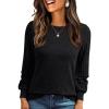 imageAUTOMET Long Sleeve Shirts for Women Fall Lightweight Sweaters Business Dressy Casual Tops Winter TrendyBlack
