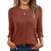 imageAUTOMET Womens 34 Sleeve Tops T Shirts Summer Sweater Round Neck Casual Top Ladies Tops Business Casual BlousesCaramel