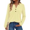 imageAUTOMET Womens Long Sleeve Shirts 2025 Fall Fashion Dressy Casual Tops Trendy Henley Blouses Cute Work Outfits ClothesButter Yellow