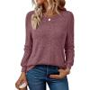 imageAUTOMET Womens Long Sleeve Shirts Casual Basic Fall Tops Cozy Lightweight Pullover Sweaters Outfits 2025 Winter ClothingBurgundy