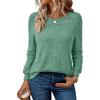 imageAUTOMET Womens Long Sleeve Shirts Casual Basic Fall Tops Cozy Lightweight Pullover Sweaters Outfits 2025 Winter ClothingLightgreen