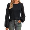 imageAUTOMET Womens Long Sleeve Shirts Casual Tops Dressy Outfits Fall Fashion Blouses Lace Clothes Y2kBlack