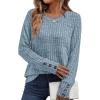 imageAUTOMET Womens Long Sleeve Shirts Fall Sweaters Lightweight Cute Tunic Tops Trendy Fashion Clothes 2025 OutfitsLightblue