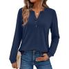 imageAUTOMET Womens Tops Long Sleeve Shirts Fall Fashion Clothes Henley Dressy Casual Blouses Trendy 2025Navy