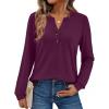 imageAUTOMET Womens Tops Long Sleeve Shirts Fall Fashion Clothes Henley Dressy Casual Blouses Trendy 2025Purple