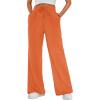 imageAUTOMET Womens Wide Leg Sweatpants Baggy Lounge Travel Pants Fall Fashion Outfits 2025 Winter Clothes JoggersOrange