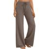 imageAUTOMET Womes Pajama Pants Wide Leg Comfy Casual Lounge Yoga Pants High Waisted Drawstring Bottoms Fall Trendy 2025Coffeegrey