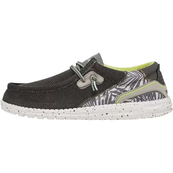 imageHey Dude Mens Wally Hawk Wool Dark Grey  Mens Shoes  Mens Lace Up Loafers  Comfortable and LightweightGreen Kentia