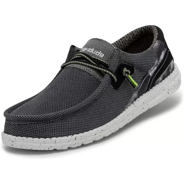 imageHey Dude Mens Wally Hawk Wool Dark Grey  Mens Shoes  Mens Lace Up Loafers  Comfortable and LightweightTie Dye Granite