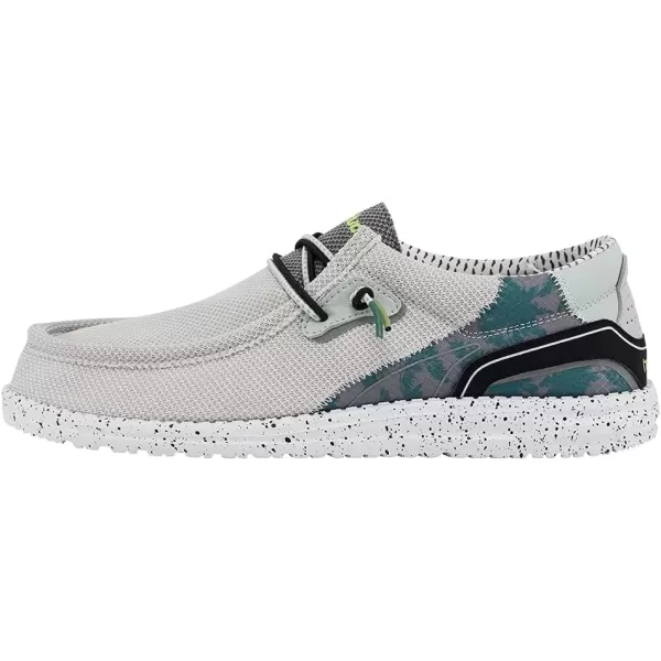 imageHey Dude Mens Wally Hawk Wool Dark Grey  Mens Shoes  Mens Lace Up Loafers  Comfortable and LightweightWhite Palms