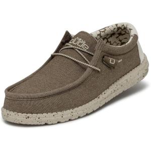 imageHey Dude Mens Wally Stretch  Mens Loafers  Mens Slip On Shoes  Comfortable ampamp LightWeightClay