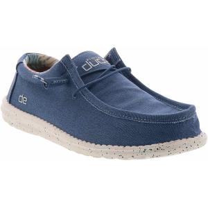 imageHey Dude Mens Wally Stretch  Mens Loafers  Mens Slip On Shoes  Comfortable ampamp LightWeightIndigo Stretch