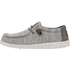 imageHey Dude Mens Wally Stretch  Mens Loafers  Mens Slip On Shoes  Comfortable ampamp LightWeightLimestone