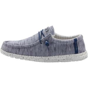 imageHey Dude Mens Wally Stretch  Mens Loafers  Mens Slip On Shoes  Comfortable ampamp LightWeightNavyWhite