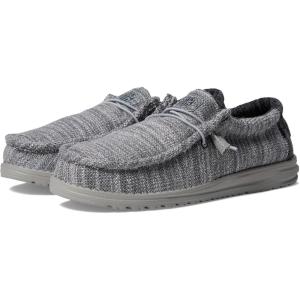 imageHey Dude Mens Wally Stretch  Mens Loafers  Mens Slip On Shoes  Comfortable ampamp LightWeightPlatinum Mix