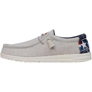 imageHey Dude Wally Stretch Canvas  Mens Shoes  Men Slipon Loafers  Comfortable ampamp LightweightOffwhite